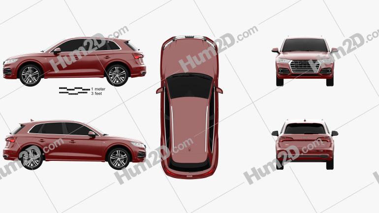 Audi Q5 S-Line 2016 car clipart