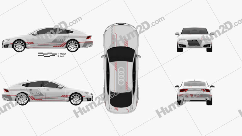 Audi A7 Sportback Piloted Driving Concept 2016 Blueprint