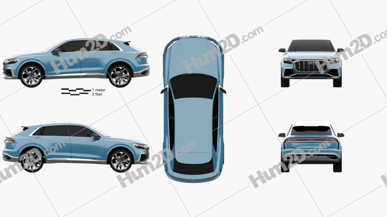 Audi Q8 concept 2017 Blueprint