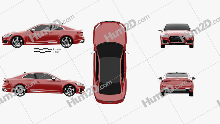 Audi RS5 Coupe 2017 car clipart