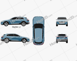 Audi e-tron 2019 car clipart