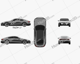 Audi e-tron GT 2018 car clipart