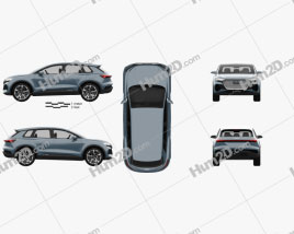 Audi Q4 e-tron 2019 car clipart