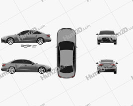 Audi A4 sedan 2019 car clipart