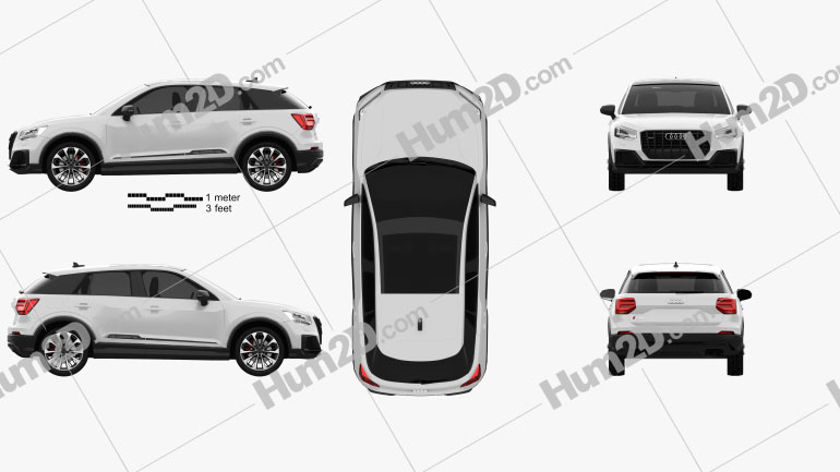 Audi SQ2 2019 car clipart