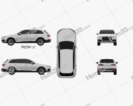 Audi Q7 2019 car clipart