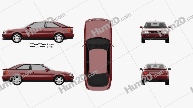 Audi S2 coupe 1990 PNG Clipart