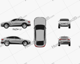 Audi e-tron sportback S-line coupe 2020 car clipart