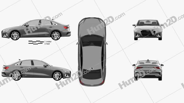 Audi A3 sedan 2020 Blueprint