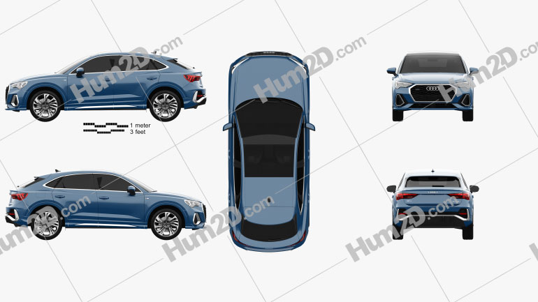 Audi Q3 Sportback S-line 2019 Blueprint