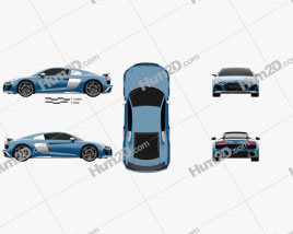 Audi R8 V10 coupe 2019 car clipart