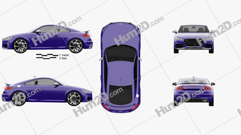 Audi TT RS coupe 2016 Blueprint