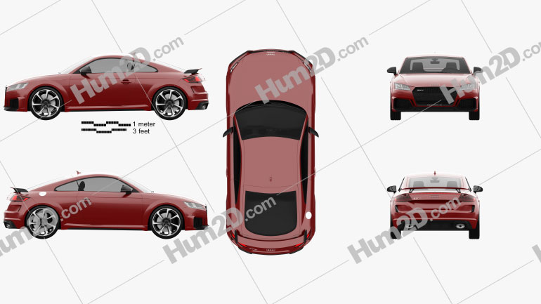 Audi TT RS coupe 2019 car clipart