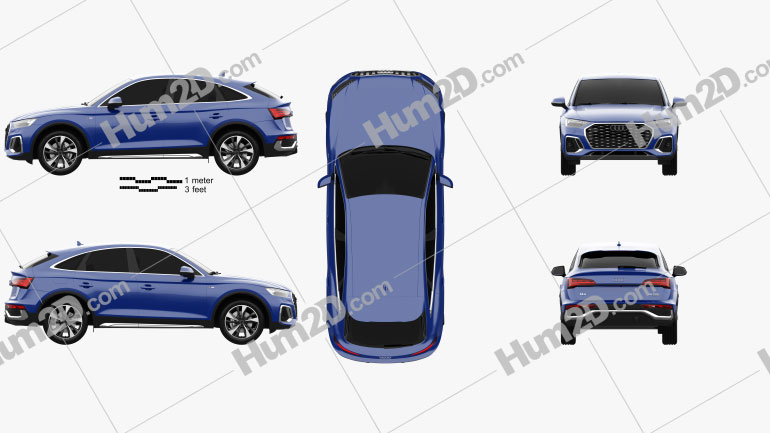 Audi Q5 Sportback S-line 2020 Blueprint