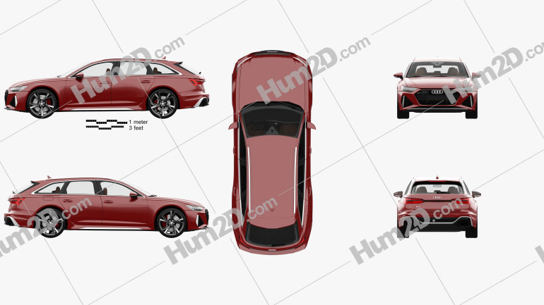 audi rs6 drawing