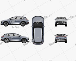 Audi Q4 e-tron S-line 2021 car clipart