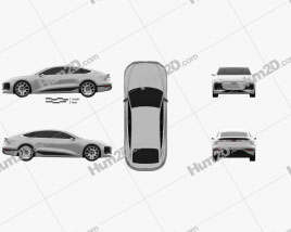 Audi A6 e-tron 2021 car clipart