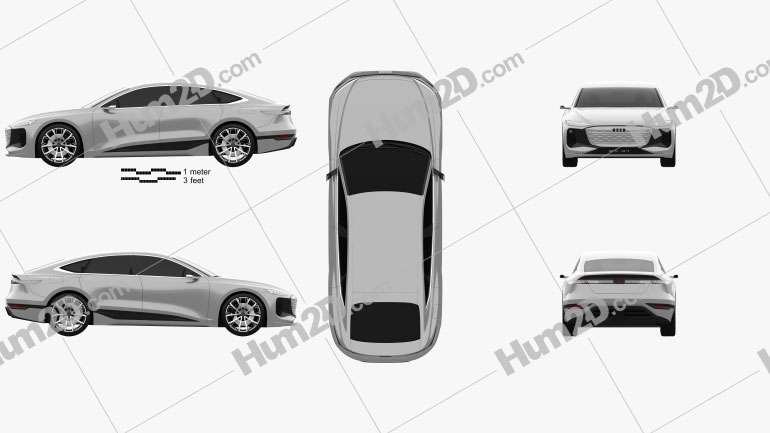 Audi A6 e-tron 2021 Blueprint