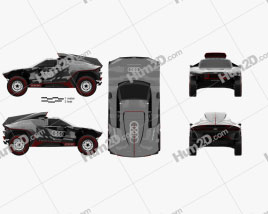 Audi RS Q e-tron Dakar Rally 2022 car clipart