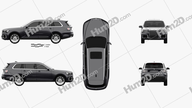 Aurus Komendant 2020 Clipart And Blueprint Download Vehicles Clip Art Images In Png Psd