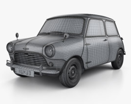 Austin Mini Cooper S 1964 car clipart