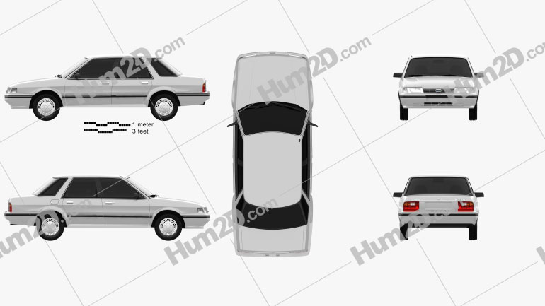 Austin Montego 1984 car clipart