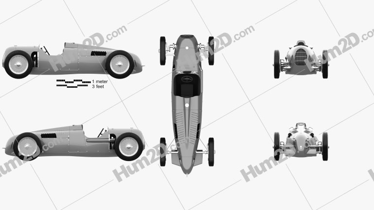 Auto Union Typ C 1936 Blueprint