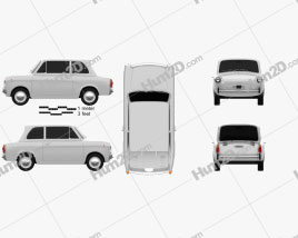 Autobianchi Bianchina Berlina 1962 car clipart