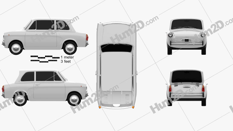 Autobianchi Bianchina Berlina 1962 Blueprint