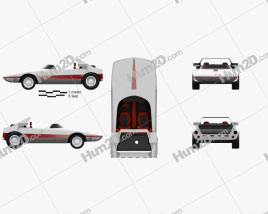 Autobianchi Runabout Bertone 1969 car clipart