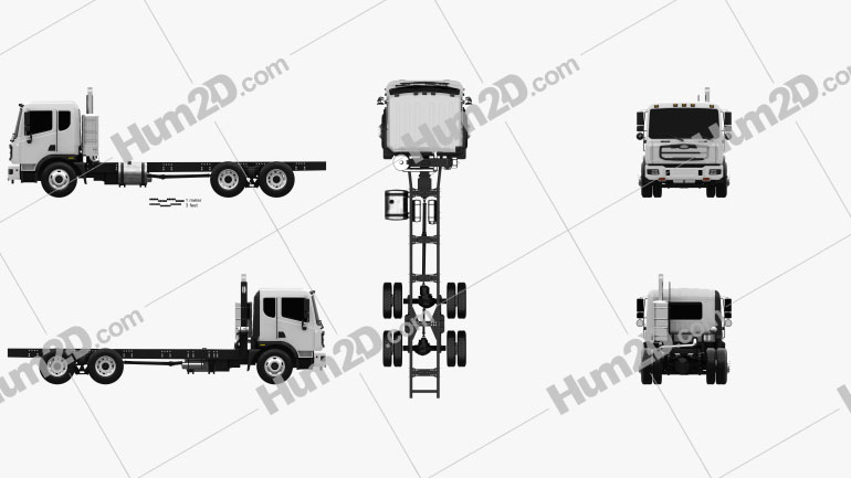 Autocar ACMD 2306 Chassis Truck 2021 clipart