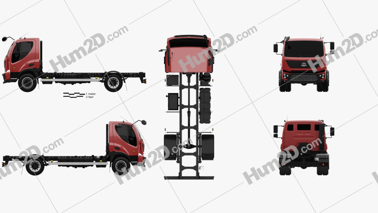 Avia D75 Chassis Truck 2018 Clipart Image