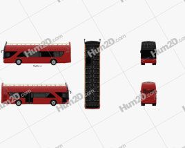 Ayats Bravo I City Double Decker Bus 2012 clipart