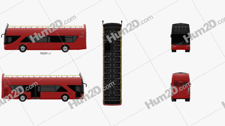 Ayats Bravo I City Double Decker Bus 2012 PNG Clipart