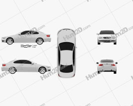 BMW 3 series Coupe 2011 car clipart