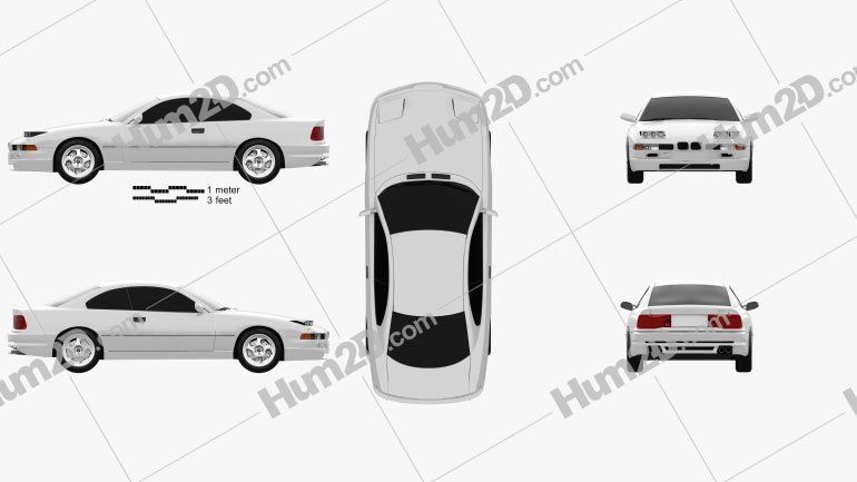 BMW 8 Series (E31) 1999 car clipart