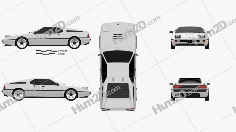 BMW M1 1978 PNG Clipart