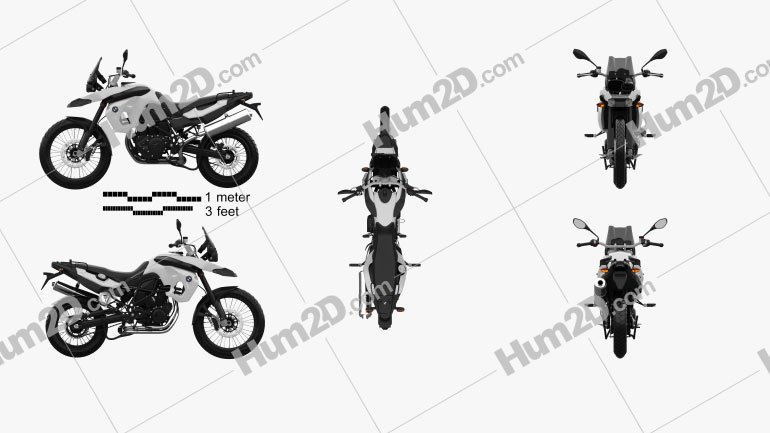 BMW F800GS 2008 Motorcycle clipart