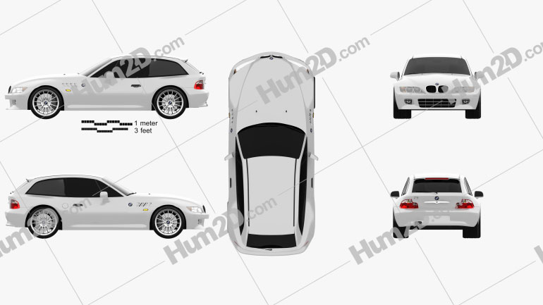 BMW Z3 coupe (E36/8) 1999 car clipart