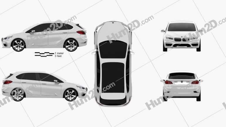 BMW Active Tourer concept 2012 Clipart Image