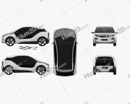 BMW i3 concept 2012 car clipart