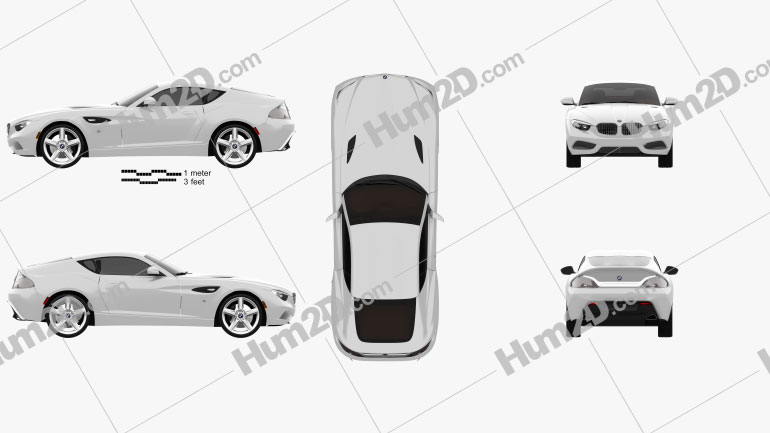BMW Zagato Coupe 2012 Clipart Bild