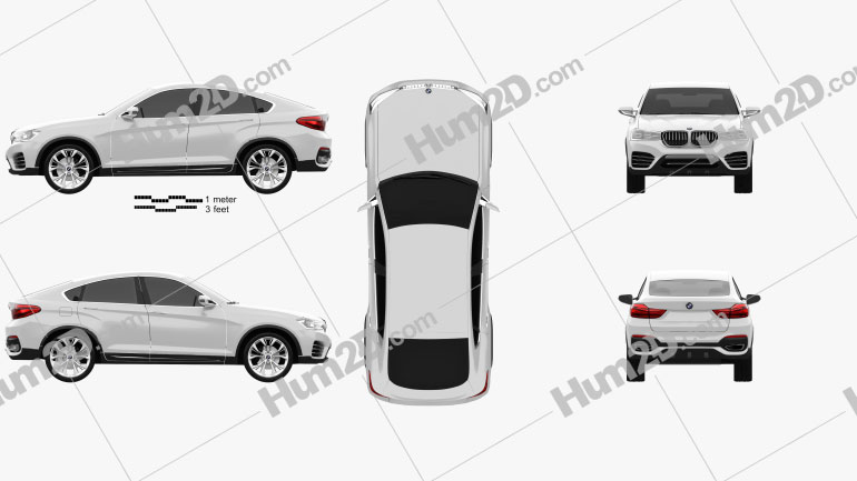 BMW X4 2014 Concept Clipart Image