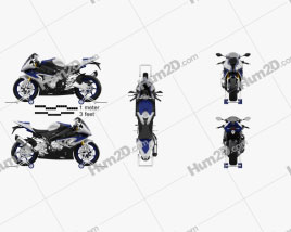 BMW HP4 2013 Motorcycle clipart