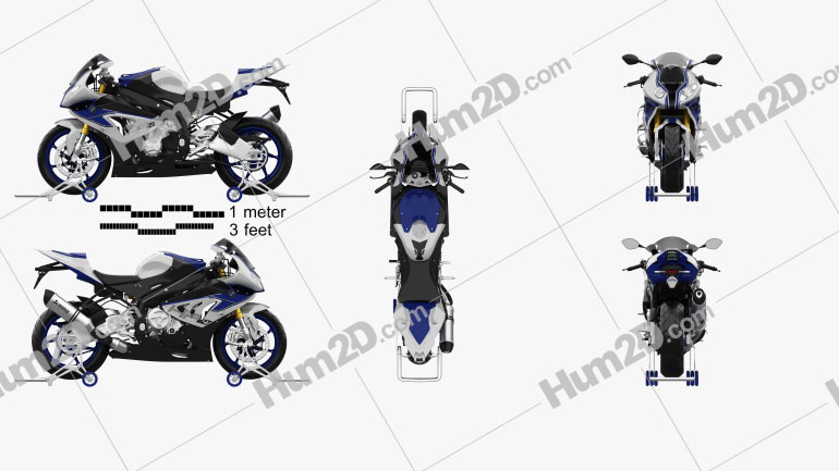 BMW HP4 2013 Clipart Image