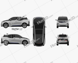 BMW i3 2014 car clipart