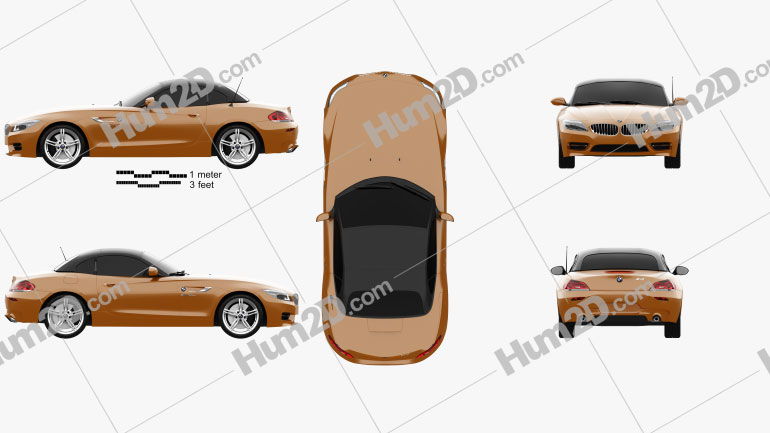 BMW Z4 (E89) roadster 2013 car clipart