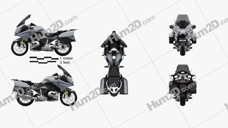 BMW R1200RT 2014 Clipart Image