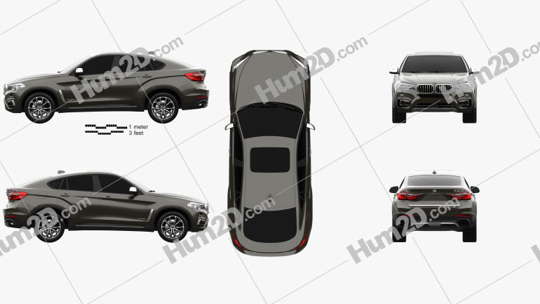 BMW X6 (F16) 2014 car clipart