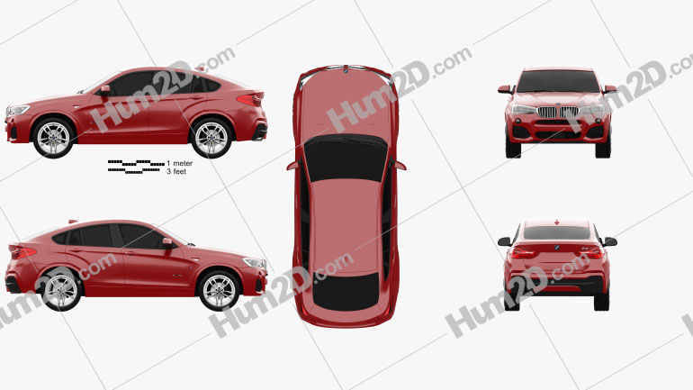 BMW X4 M Sport Package (F26) 2014 car clipart